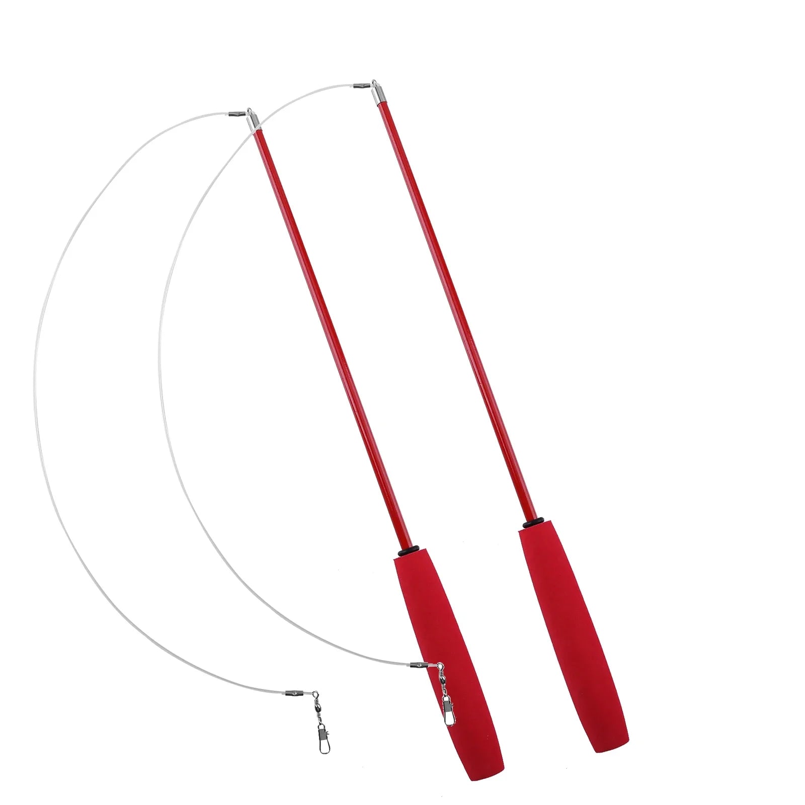 Cat Kitten Three-section Telescopic Fishing Pole Wand for Interactive Play Toys