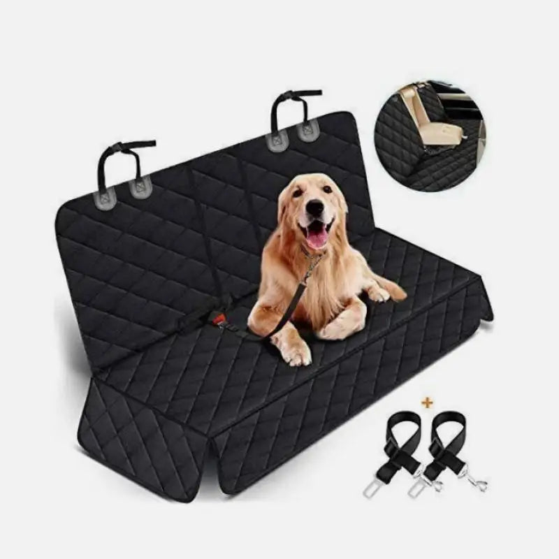 Universal Size Dog Car Seat Cover Waterproof Back Seat Protector Non-Slip with 2 Dog Seat Belts Adjustable Pet Seat Cover