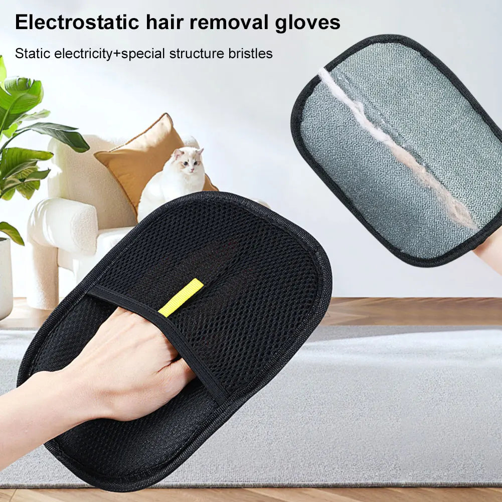 Pet Grooming Gloves Deshedding pet hair remover for Dog Cat Rabbit with Long/Short/Curly Hair