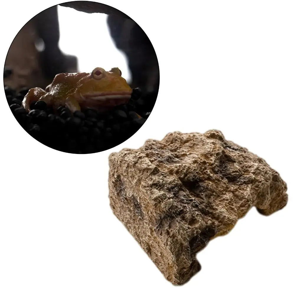 Resin Reptile Hide Cave Realistic Artificial Turtle Shelter Creative Multifunctional Pet Hide Rest Cave