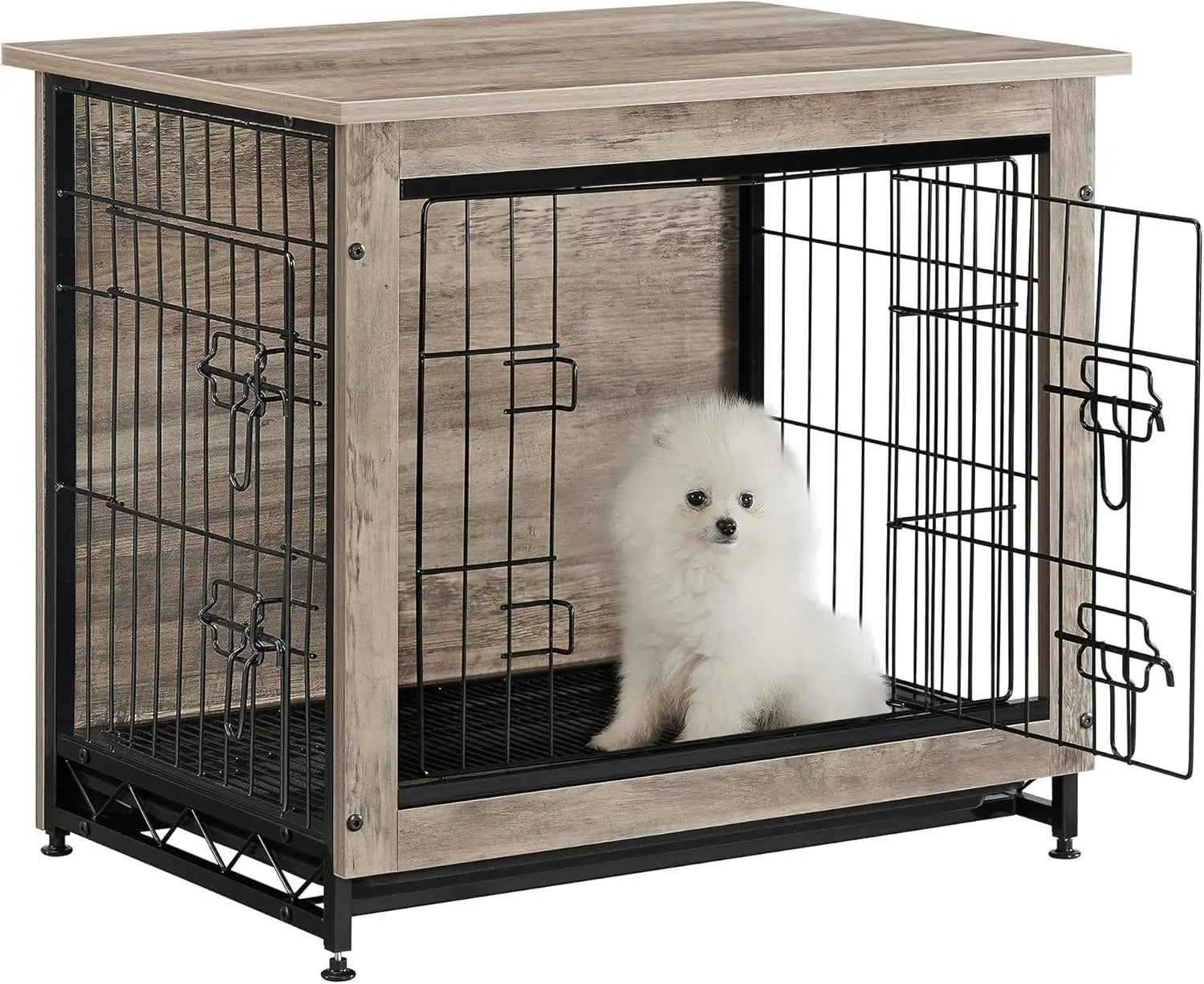27.2" Indoor Dog Crate Furniture, Multi-Purpose Pet Kennel with Removable Tray for Small Dogs up to 30 lbs,