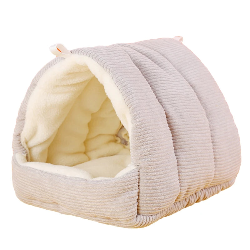 Bird/Small Pet Nest Warm Winter House Shed Hut Hanging Hammock Cage Accessories Plush Hideaway