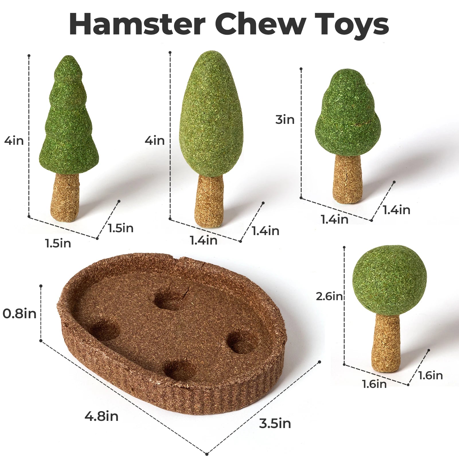 Natural Edible Guinea Pig/Rabbit Treats, Small Pet Dental Health Toys