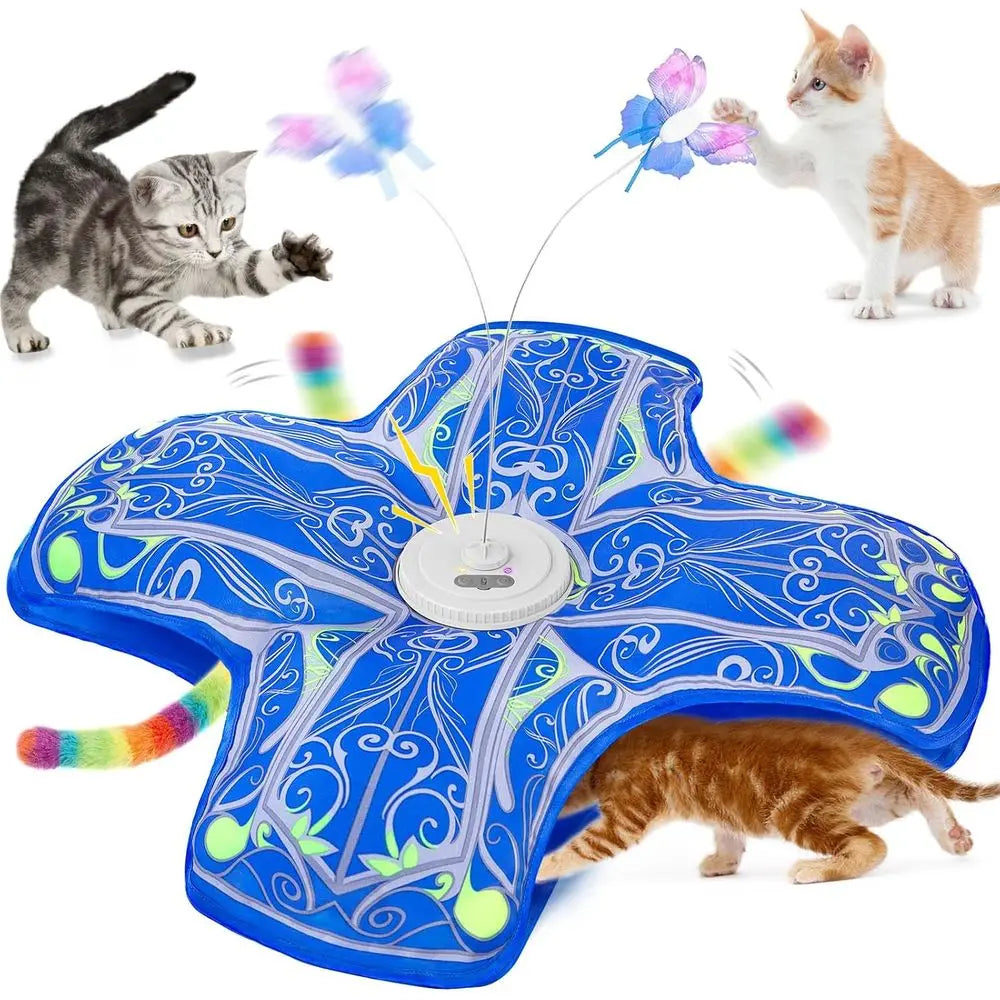 Interactive Cat Toys for Indoor Cats, Newly Upgraded Rechargeable Touch and Seek to Combat Boredom
