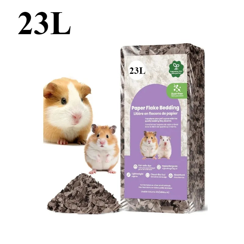 Paper Small Pet Bedding Hamster Rabbits Guinea Pigs Odor Control Dust-Free Moisture Absorbent Natural Shavings Bedding