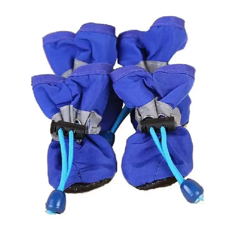 4 pcs Waterproof Boots Anti-Slip Rain Snow Thick Warm for Small Cats Dogs and Puppies