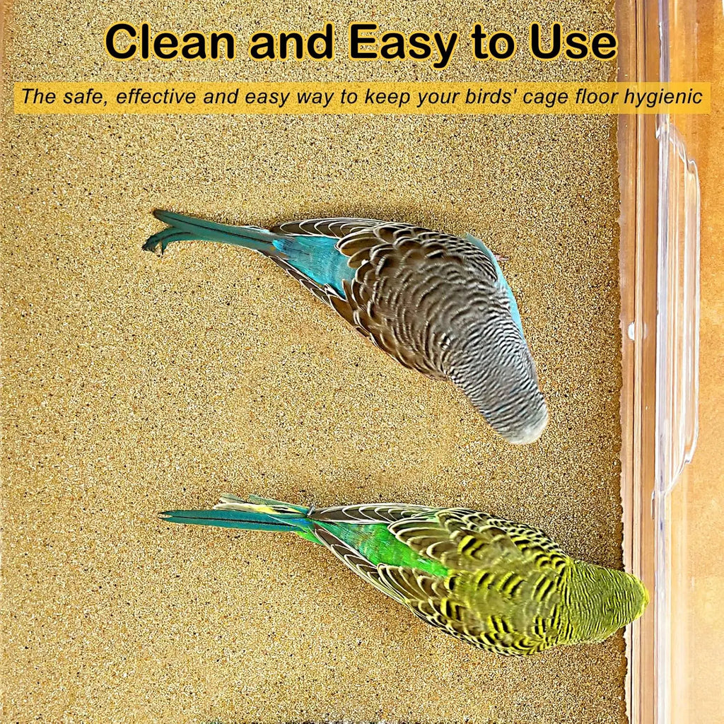 120-Pack Bird Cage Liner Gravel Paper 17" x 11" for Small Birds Easy Cleaning