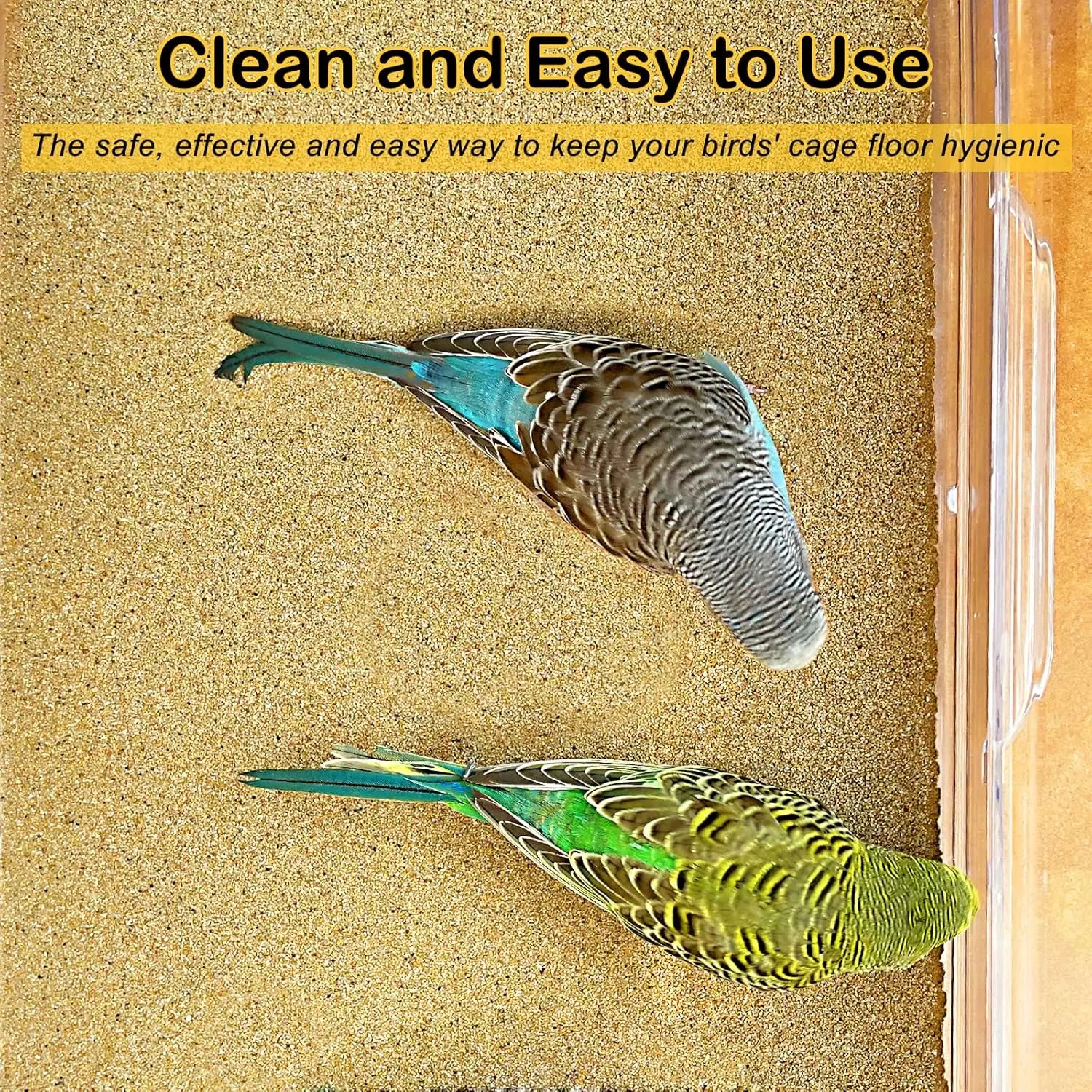 120-Pack Bird Cage Liner Gravel Paper 17" x 11" for Small Birds Easy Cleaning