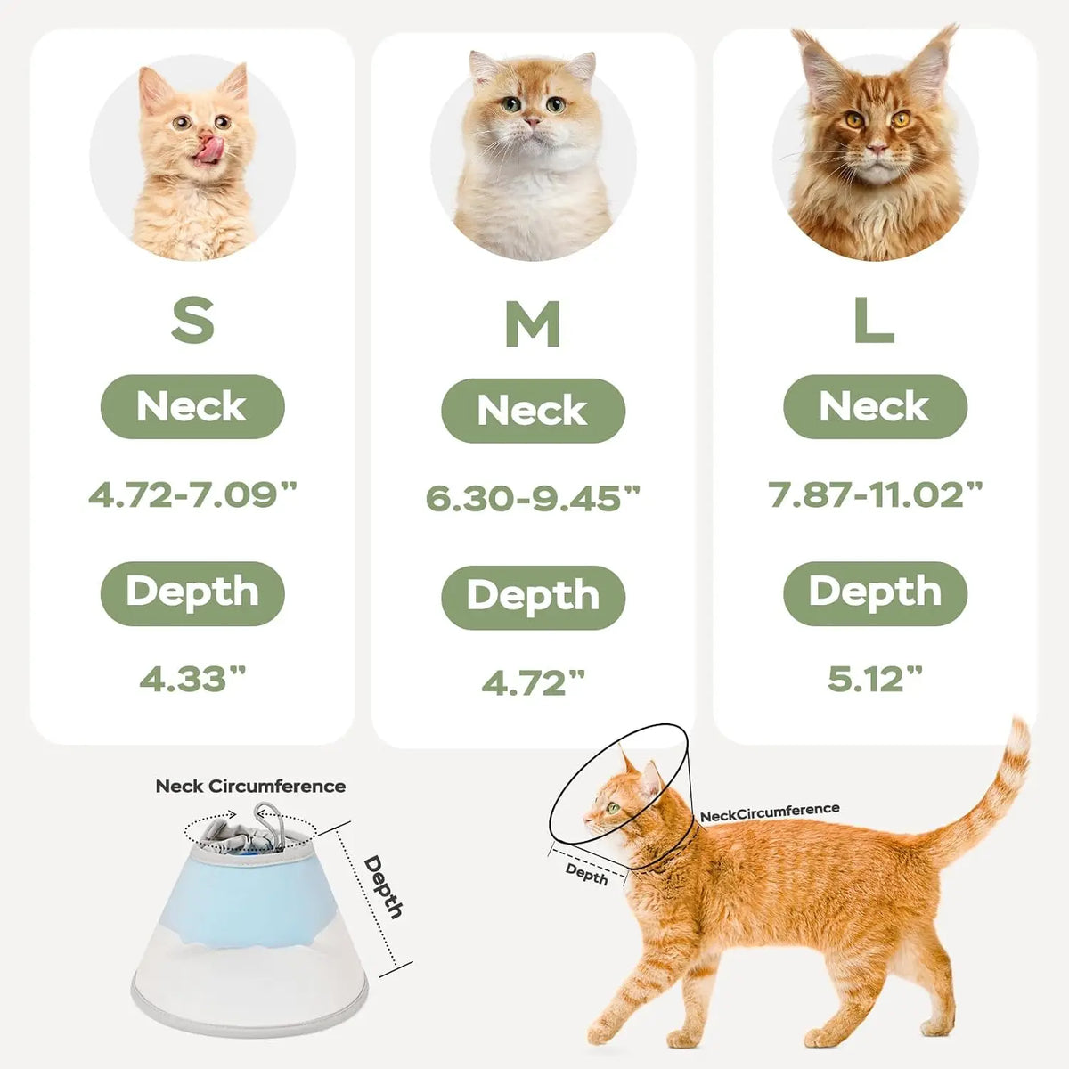 Cat Cone Collar Soft: Comfortable Waterproof Mesh Recovery Cone After Surgery to Stop Licking and Scratching