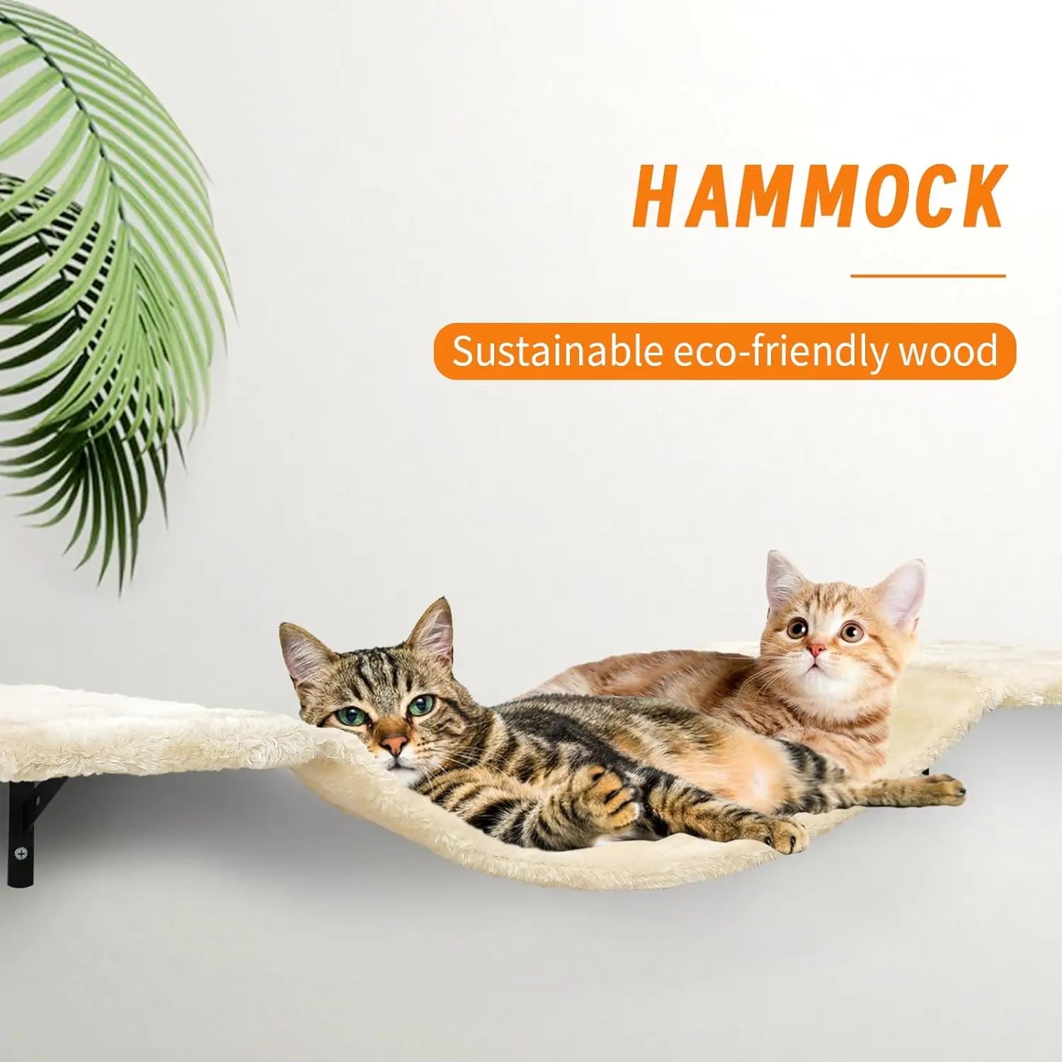 Wall-Mounted Cat Climber Set with Shelves, Perches, Bridge, Hammock & Scratching Board - 7 Pcs Wood Indoor Furniture