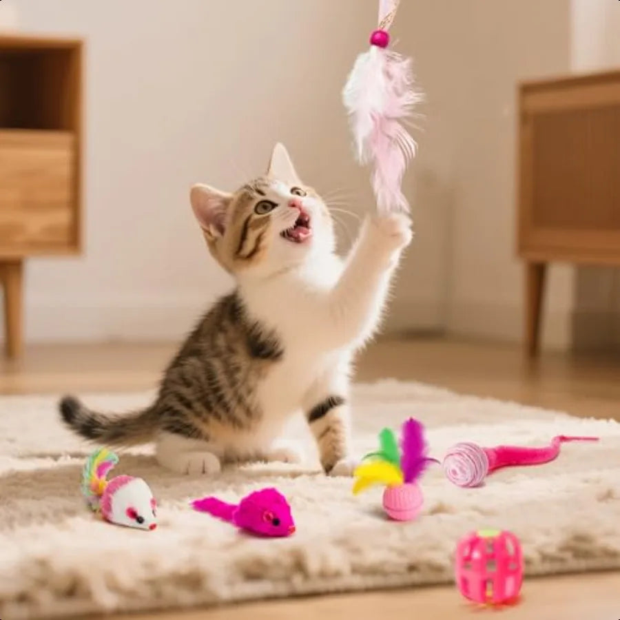 Interactive 27Pcs Cat Kitten Toy Set