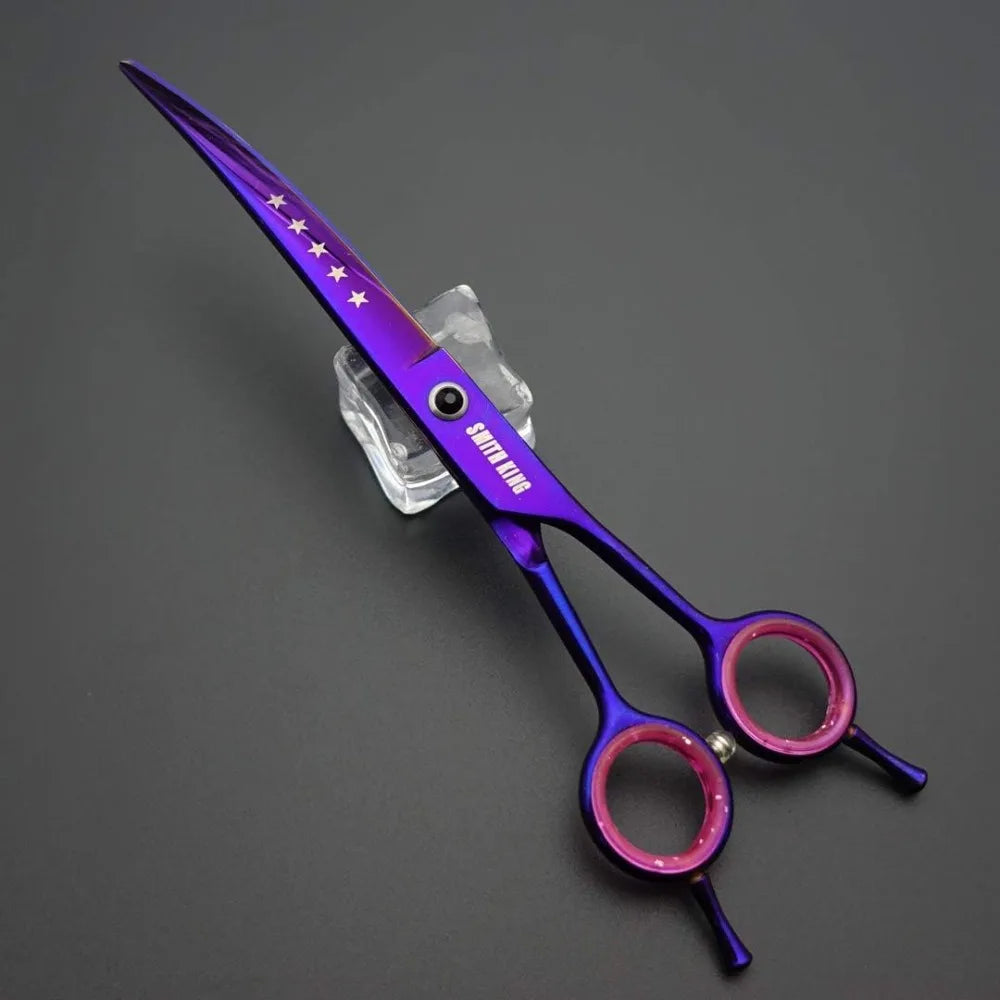 7" Professional Dog Grooming Scissors Set - 5pcs: Straight, Thinning, Curved, Chunkers & Comb, for Left & Right Hand