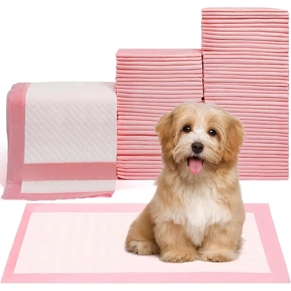 Pet Toilet Training Pads 100 Count Disposable Pee Pads 18 x 13, Ultra Absorbent, Quick Dry and Leak-Proof