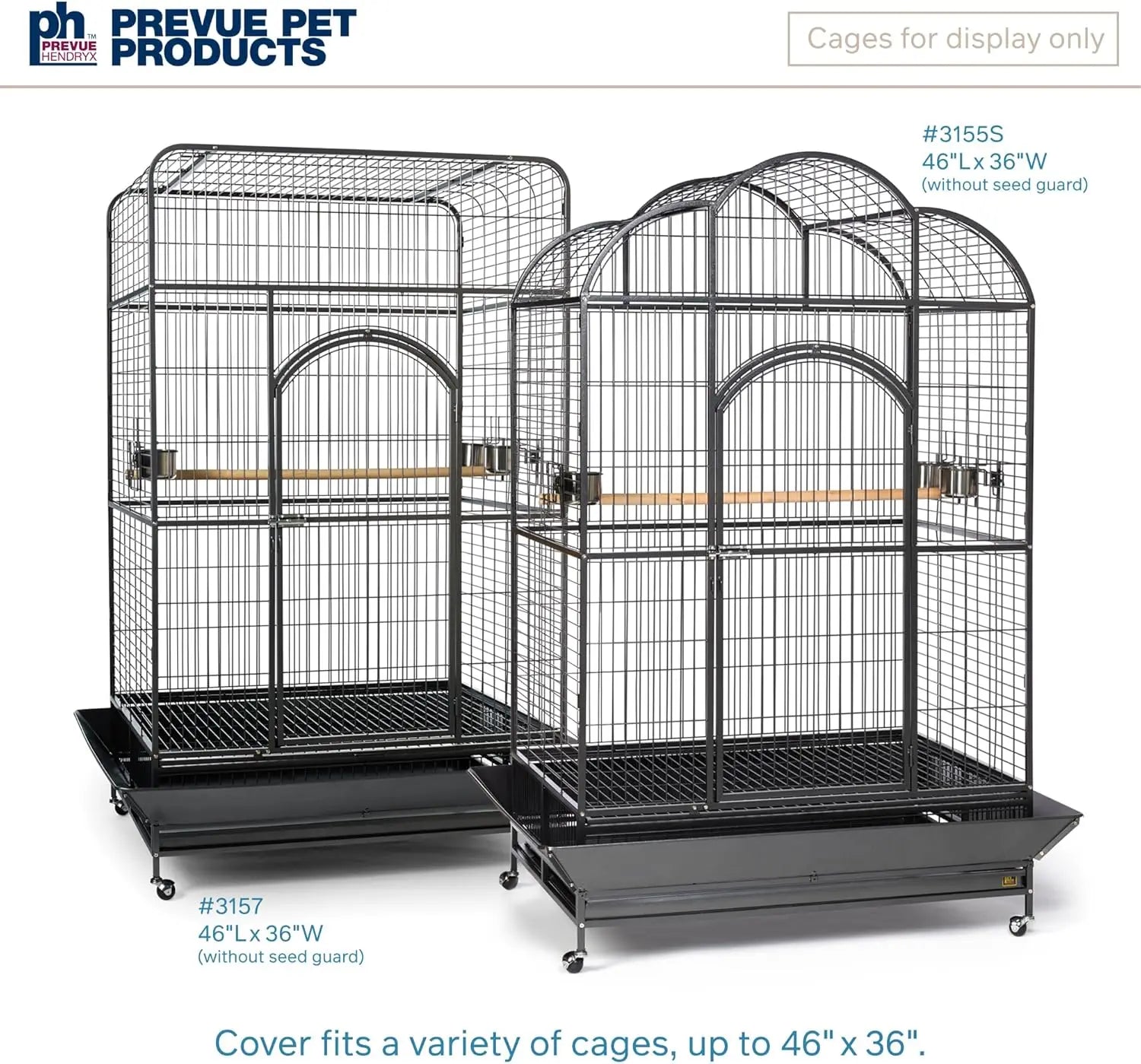 Extra Large Bird Cage Cover, Breathable Fabric, Fits 50x40x69 Inch Cages