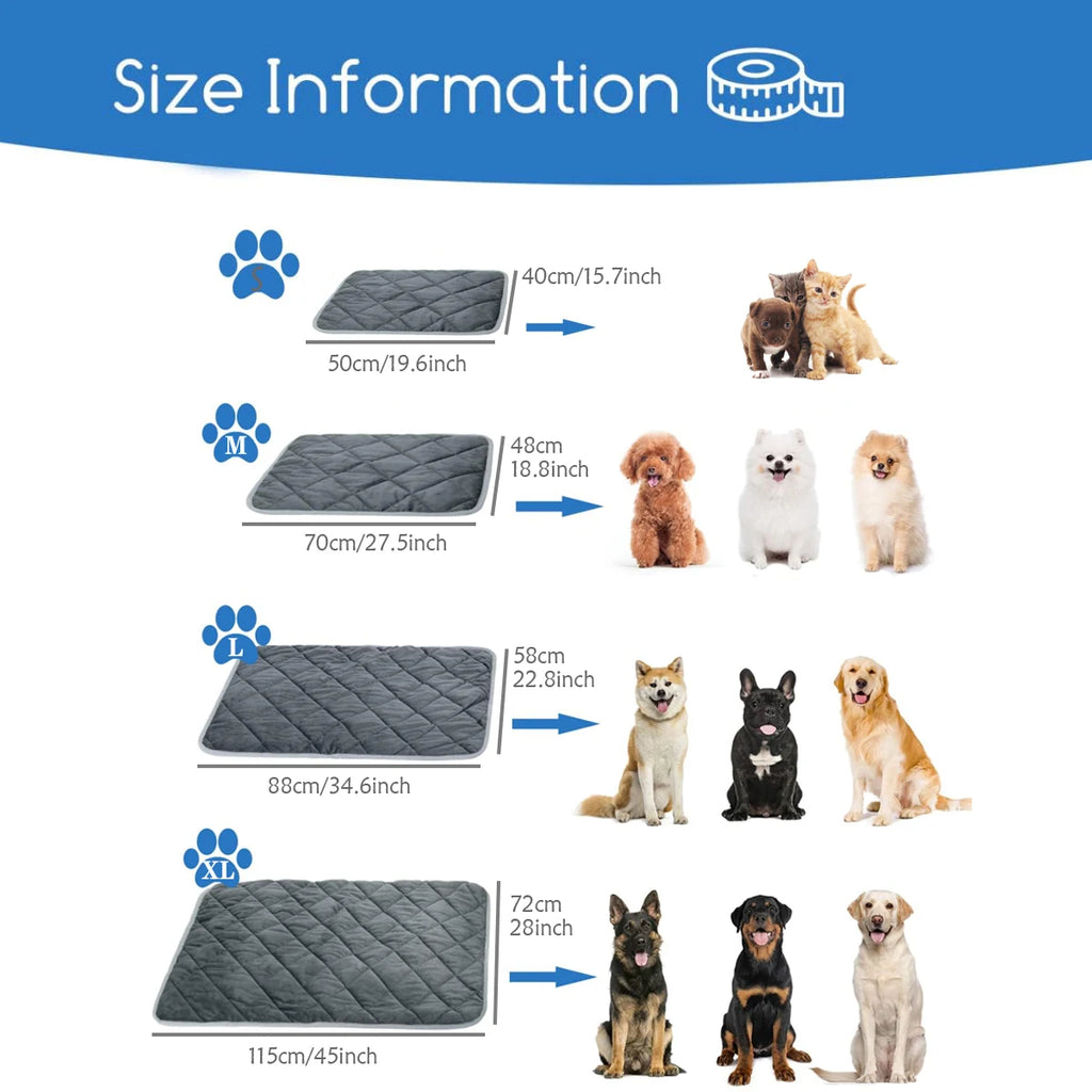 Self-Heating, Extra Warm, Washable Anti-Slip Crate Pad for Dogs and Cats