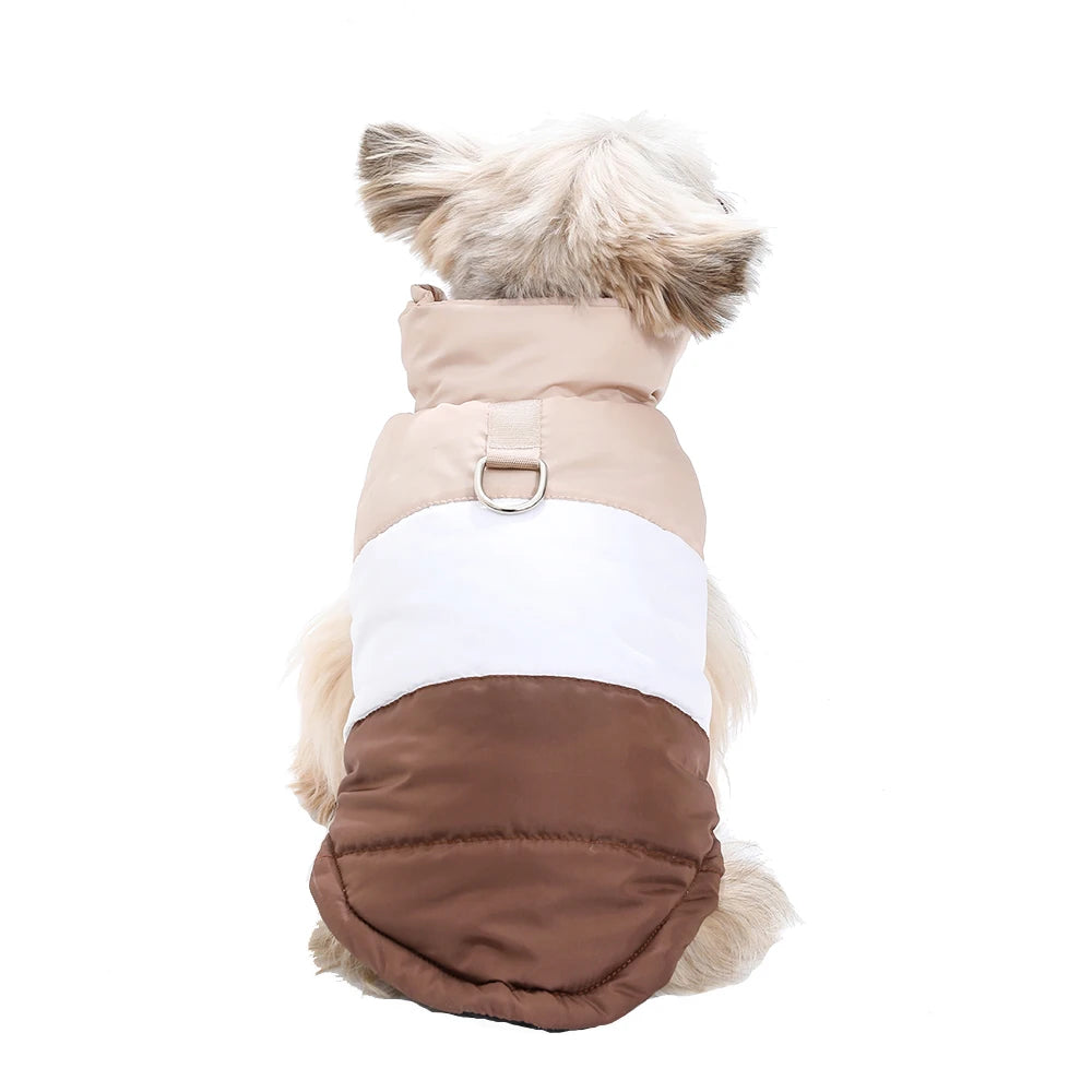 Dog Jacket Winter Windproof Warm Coat With D-Ring For Small Medium Dog Puppy