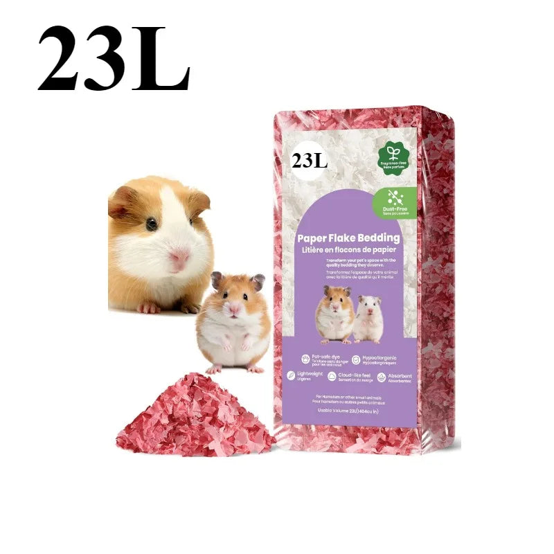Paper Small Pet Bedding Hamster Rabbits Guinea Pigs Odor Control Dust-Free Moisture Absorbent Natural Shavings Bedding
