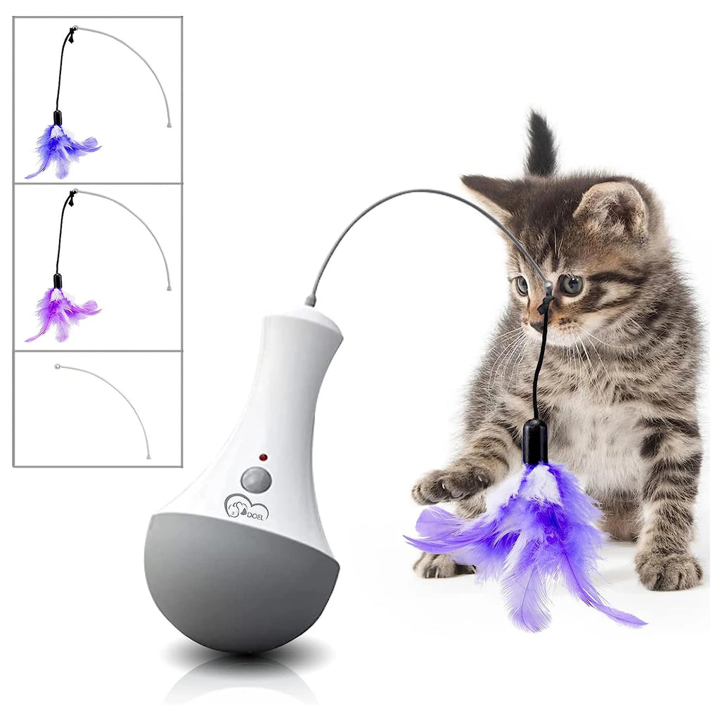 Cat Interactive Toys Feather Teaser Indoor Play Automatic Toy