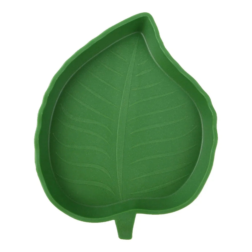 Leaf Shape Reptile Feeder Food Water Bowl For Turtle Lizards Hamsters Snakes Tortoise Gecko Small Pets
