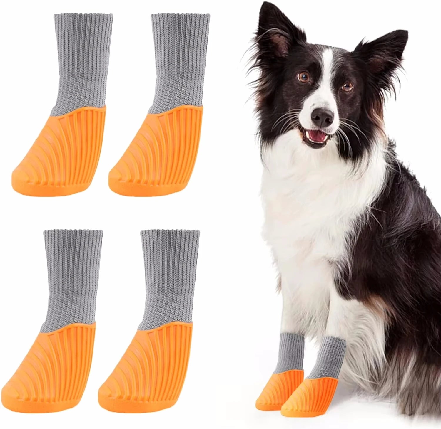 4 Pcs Outdoor Dog Boots Comfortable Waterproof Anti-Slip for Small Medium Large Dogs