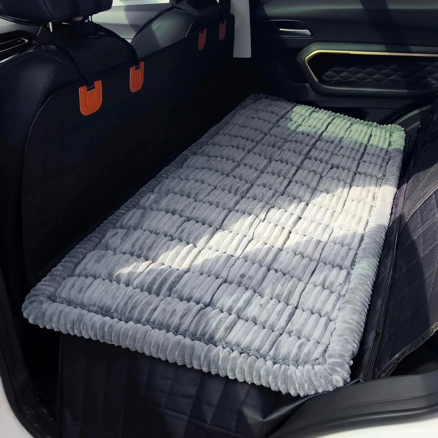 Non-Slip Seat Cover Car Backseat Pet Bed Mat, Blue-Grey, 24.8x54 Inch