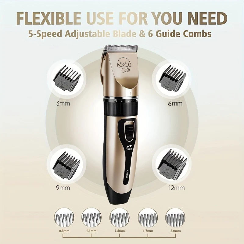 Dog/Cat Hair Trimmer Kit Electric Precision Clippers Perfect for Professional Grooming at Home