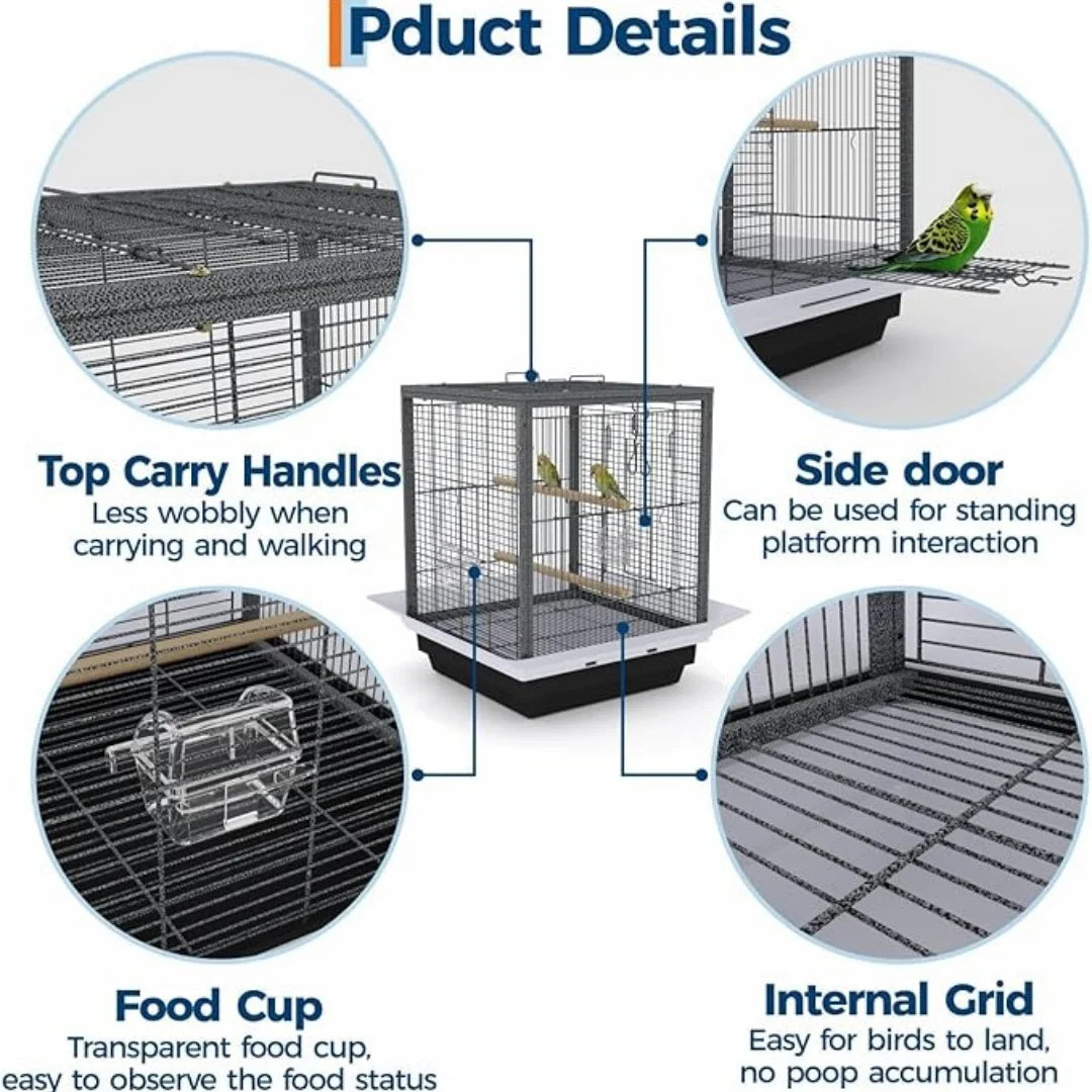 Metal Bird Cage Luxury Metal Breeding Bird Villa Iron