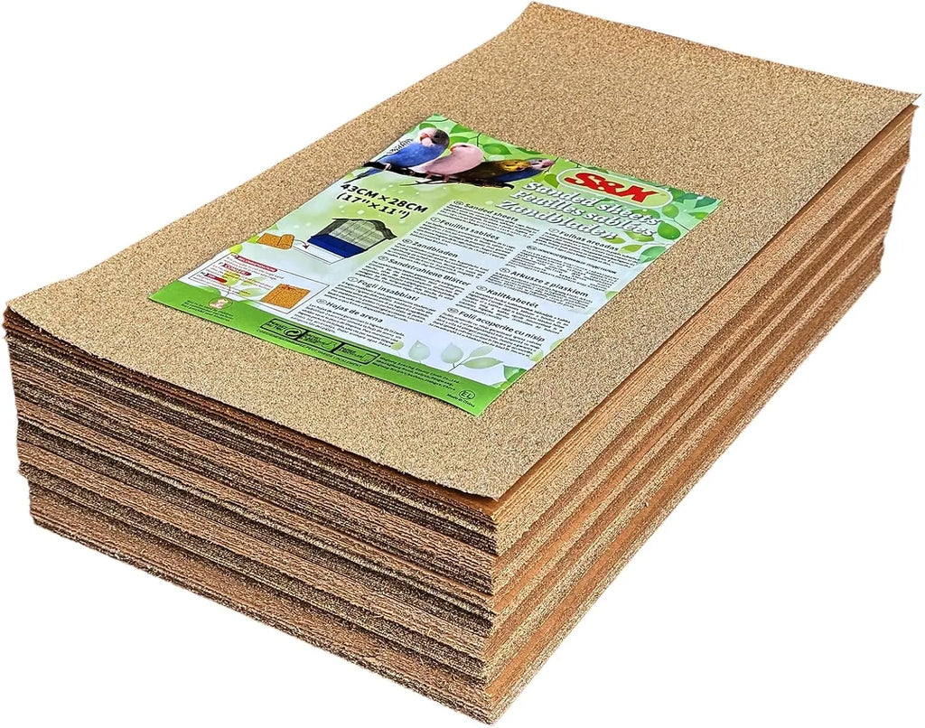120-Pack Bird Cage Liner Gravel Paper 17" x 11" for Small Birds Easy Cleaning