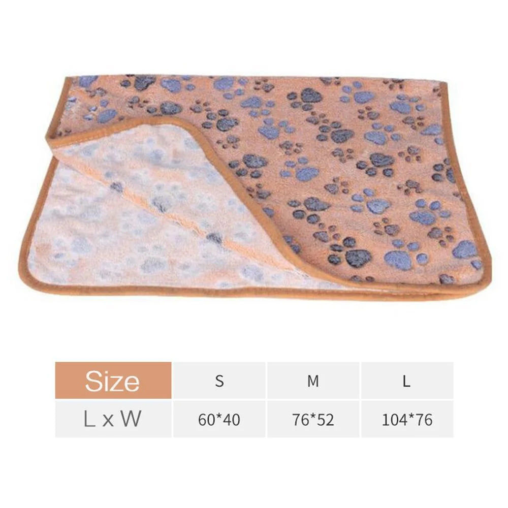Soft Fluffy Warm High Quality Pet Blanket Cute Cartoon Pattern for Cat Dogs