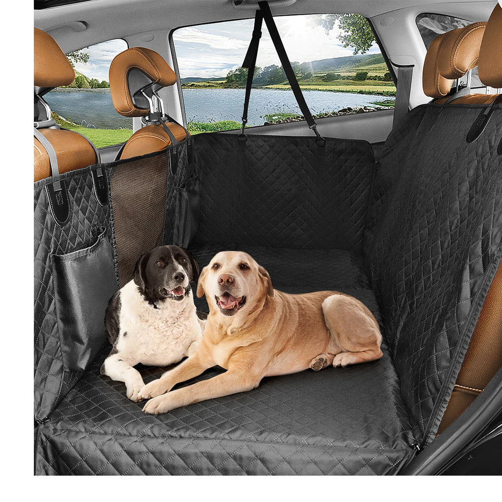 Car Back Seat Extender Cover Protector, Hammock Waterproof Seat Safety Cover, Hard Bottom for Dogs