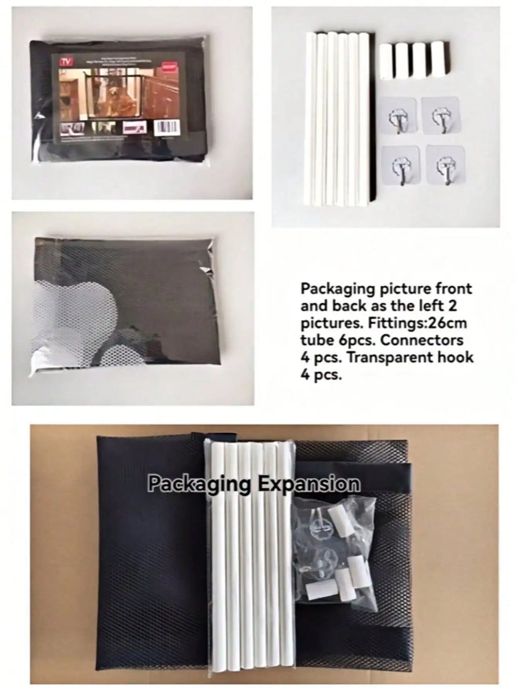 1pc Pet Gate For Doorways, No-Jump Safety Cat & Dog Door, Easy Install, Durable PP Material, Indoor Pet Barrier