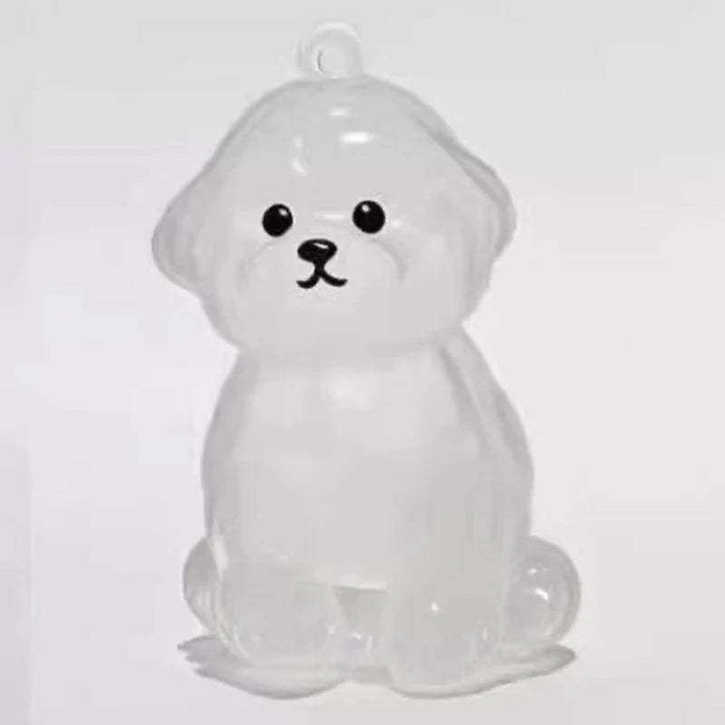 Clear Hair Memorial Keepsake Capsule Pet's Dog Fur Container Pendant Keychain