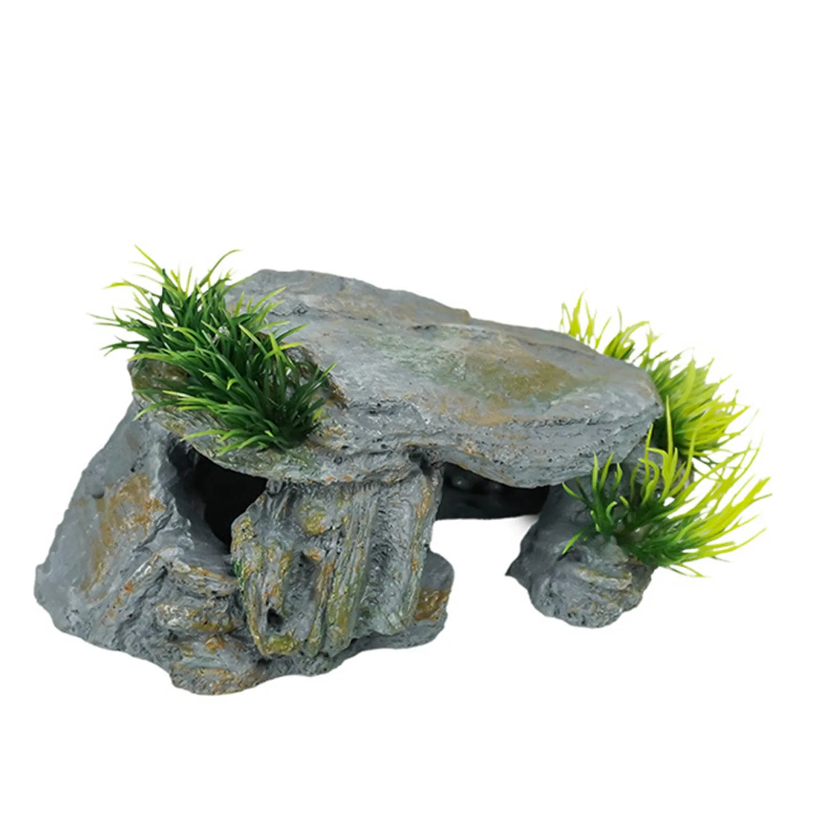 Aquarium Reptile Cave Platform Decoration Landscape Resin Habitat Hide Rock