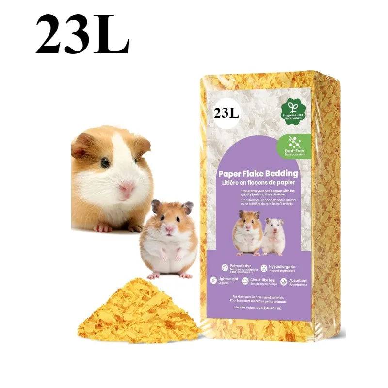 Paper Small Pet Bedding Hamster Rabbits Guinea Pigs Odor Control Dust-Free Moisture Absorbent Natural Shavings Bedding