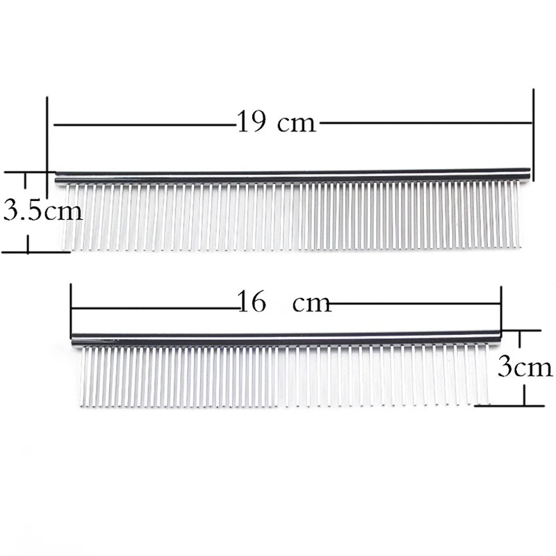 Stainless Steel Comb Long Thick Hair Fur Removal, Comb 16/19cm