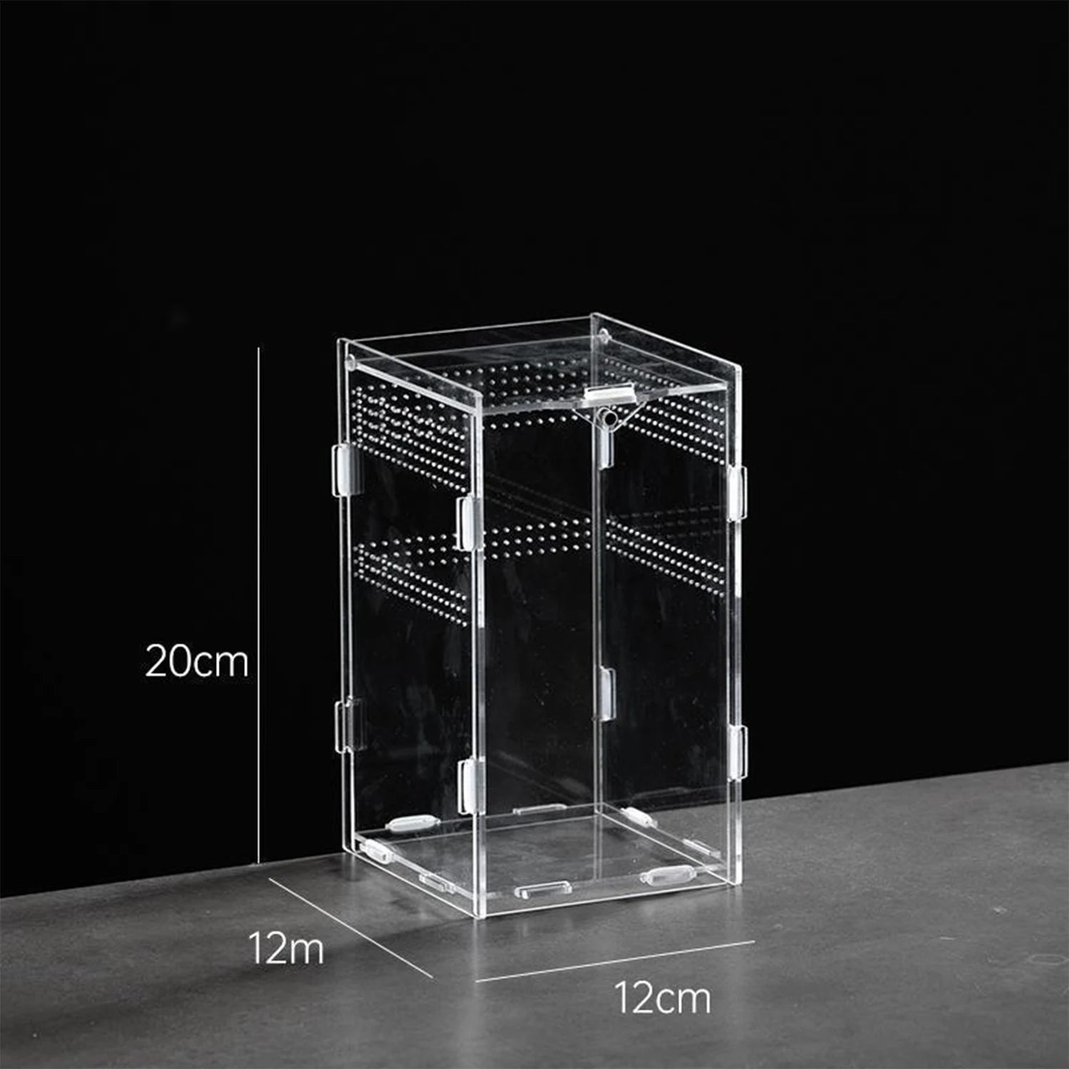 Acrylic Transparent Reptile Terrarium Breeding Box Enclosure Habitat