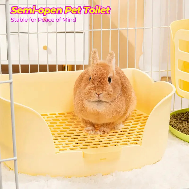 Litter Box, Potty Corner Toilet Trainer for Hamster Guinea Pig Ferret Bunny Small Animals