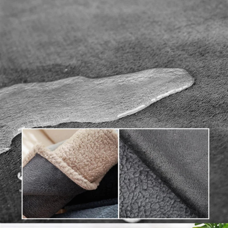 Soft Comfortable Warm Flannel Lambskin Waterproof Sleeping Blanket Cats and Dogs