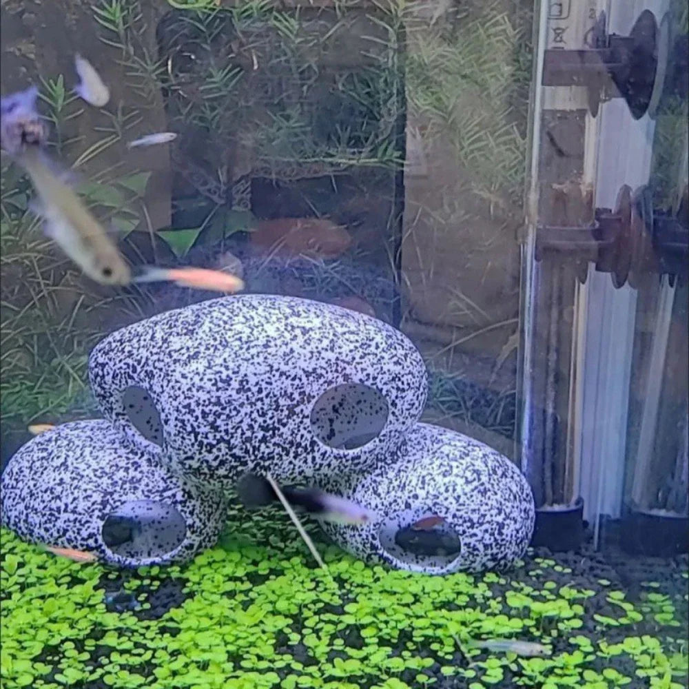 Aquarium Stone Cave Fish and Shrimp Hiding House Breeding House Fish Tank