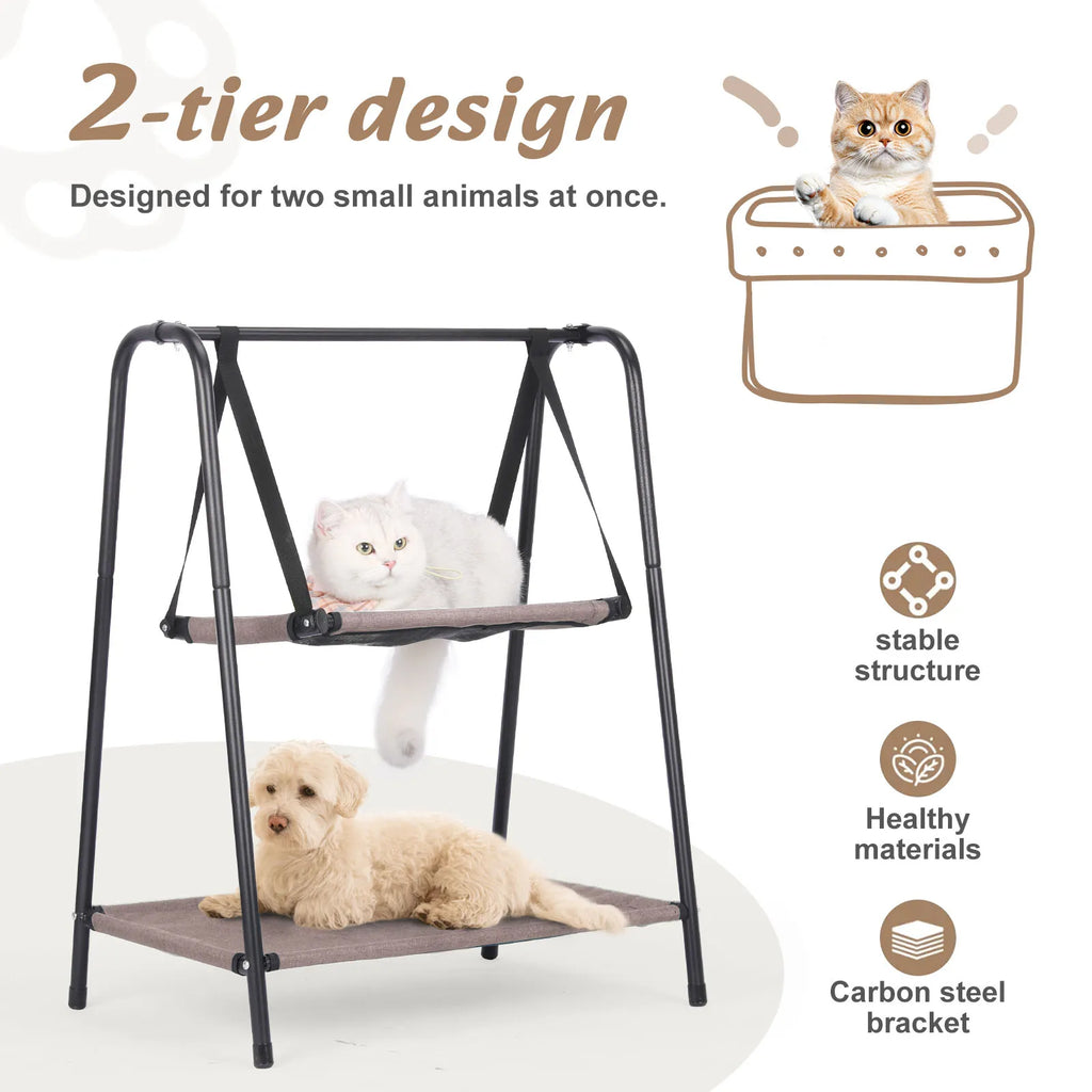 Cat Hammock Window Bed Sunny Seat Hanging Mount Beds Cat Sofa Dual-Layer Hammock