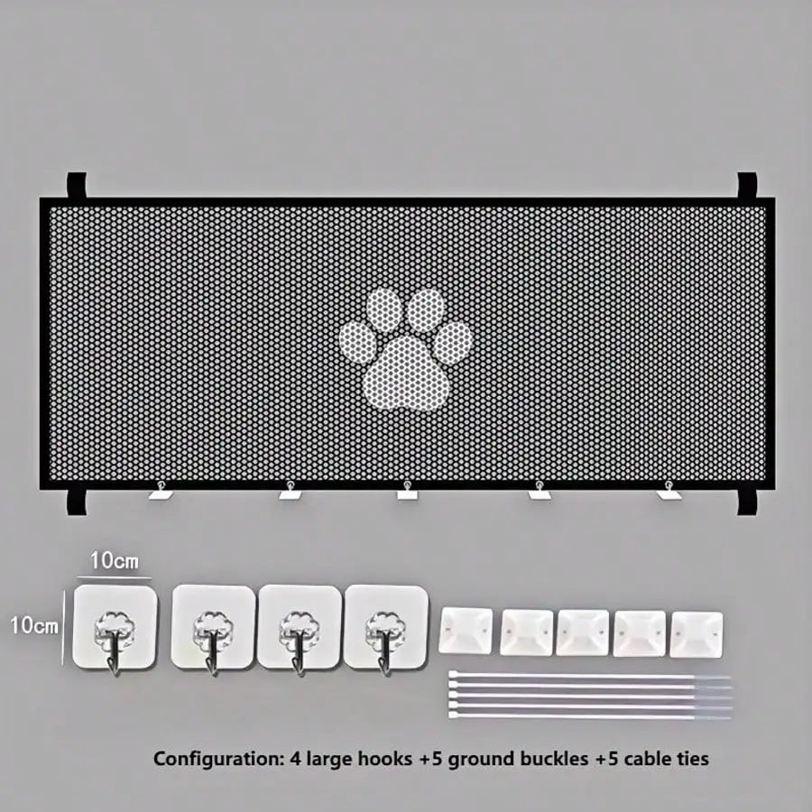 1pc Pet Gate For Doorways, No-Jump Safety Cat & Dog Door, Easy Install, Durable PP Material, Indoor Pet Barrier