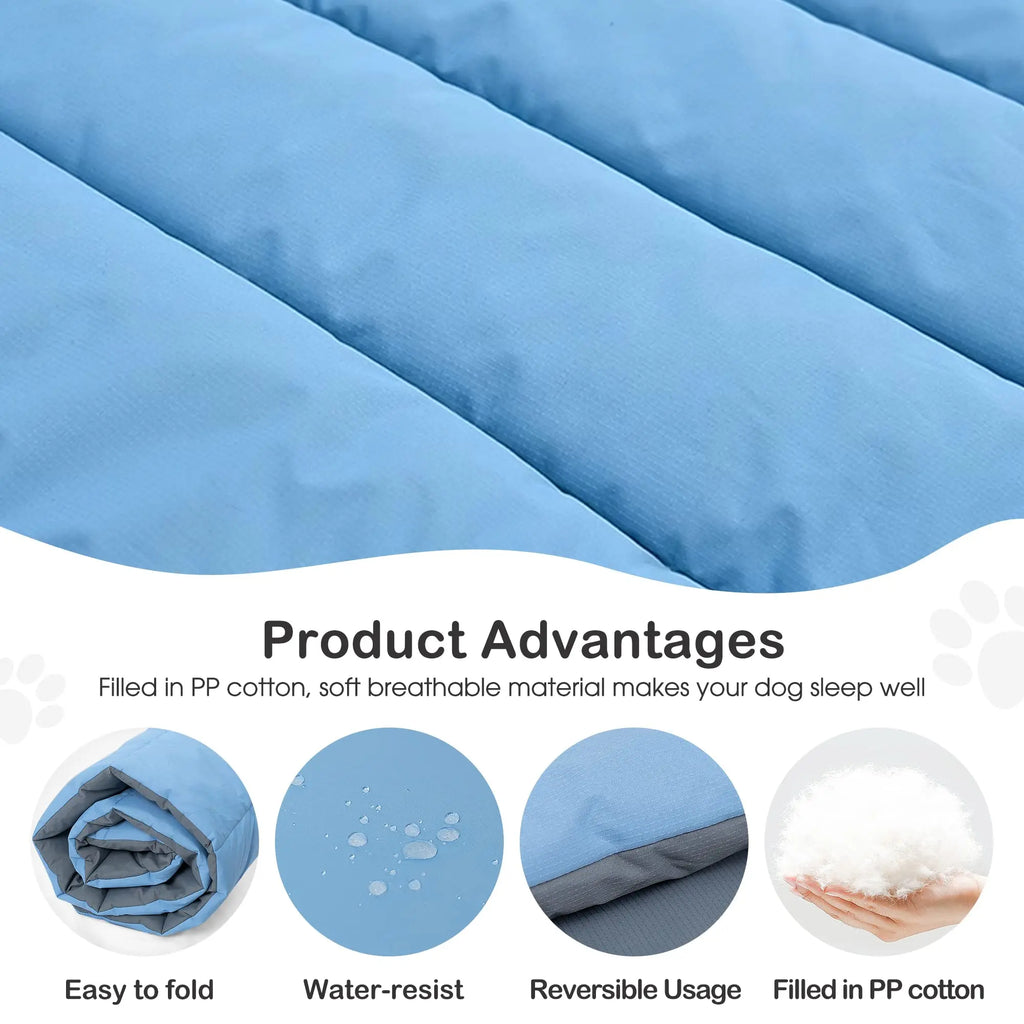 Outdoor Dog Bed, Waterproof Camping Dog Bed Mat, Machine Washable and Portable Travel Pet Pad Mat