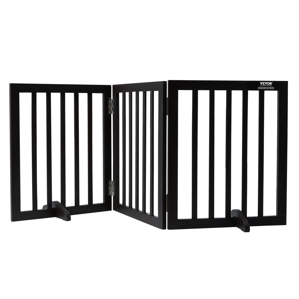 Free Standing 3 Panels Foldable Expandable Dog Gate for Narrow Passageways