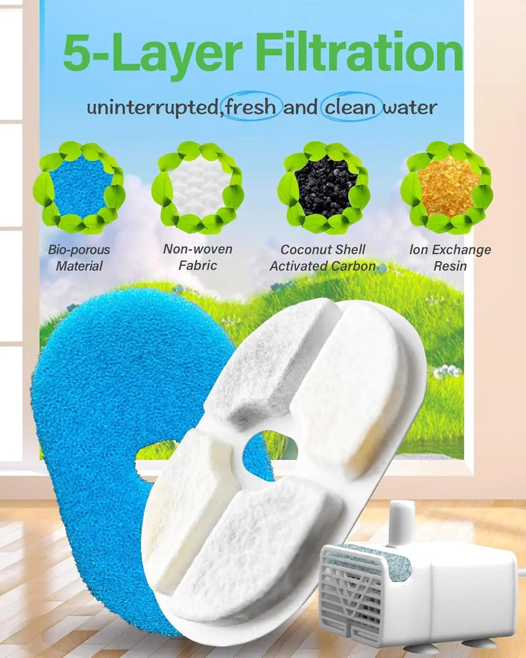 Large Capacity Pet Water Dispenser Automatic Stainless Steel With Transparent Window Water Level