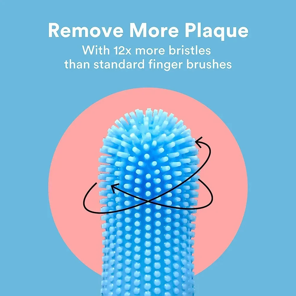 Cat Dog Silicone Super Soft Finger Toothbrush Cleaning Teeth and Bad Breath