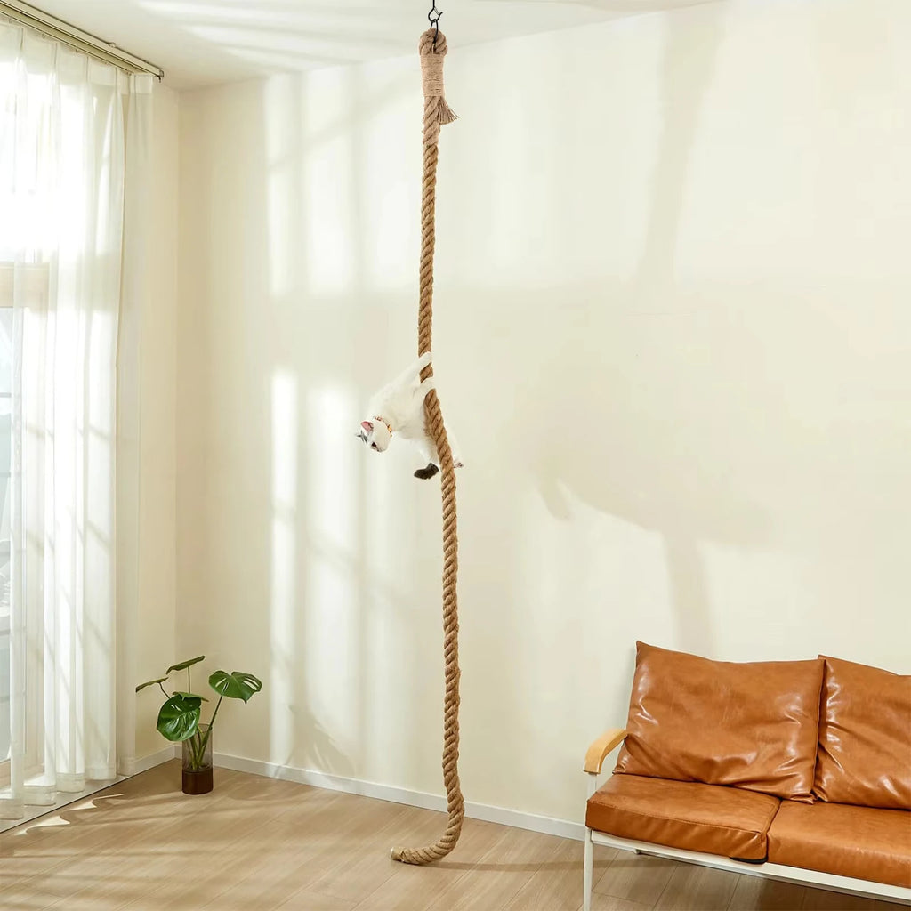 Cat Sisal Climbing Rope Climber Tree For Play Climbing Scratching Post Interactive Jungle Gym Exercise for Indoor Cats
