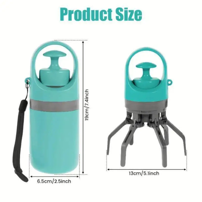 Portable Pet Poop Scooper 1-Count – Dog Waste Bag Holder and Dispenser, Outdoor Dog Poop Cleanup Tool