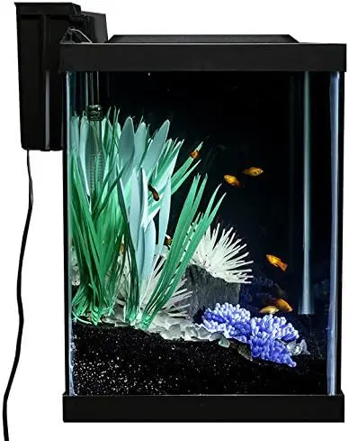 20 Gallon Aquarium Kit with LED Lighting and Decor, Complete Fish Tank Setup