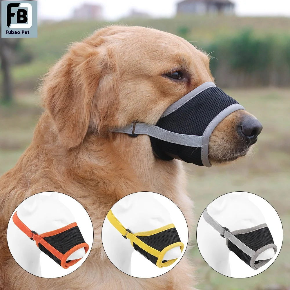 Comfortable Breathable Adjustable Dog Muzzle Anti-Bite Anti-Eating Pet Muzzle for Small Medium Large Dogs Allows Drinking
