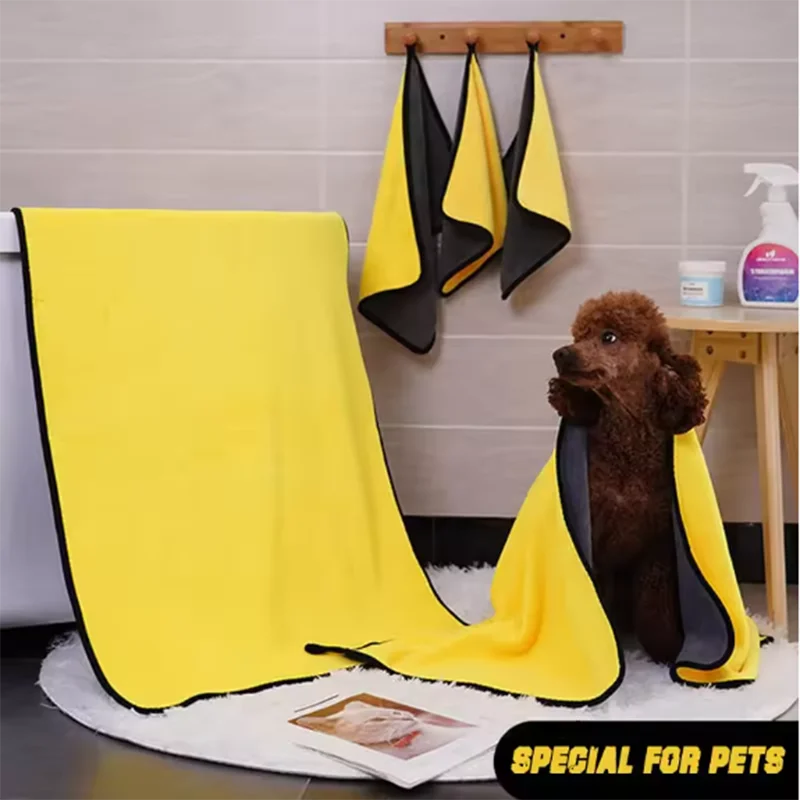 Pet Absorbent Microfiber Dog Bathing Towel Wiping Cloth